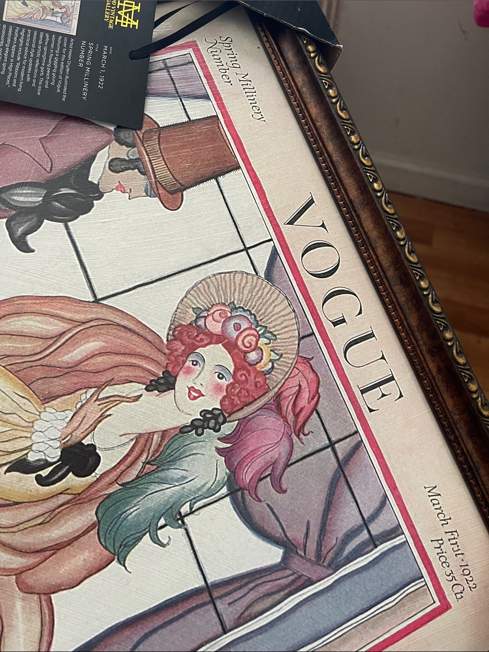 Vintage Vogue Home Art Print - Cream, Pink & Teal Accents - Picture 3 of 3